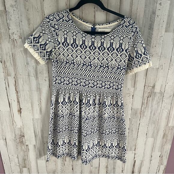 Isani For Target Blue Geometric Patterned Fit & Flare Dress - Picture 1 of 8